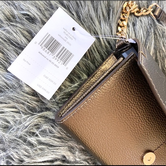 NWT Kate Spade metallic leather crossbody clutch - Picture 4 of 7